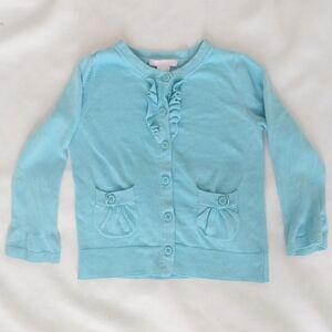 Janie And Jack Girls Light Blue Cardigan 3T